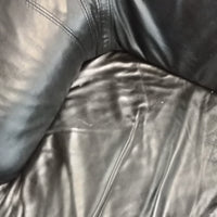58"W Black Leatherette Love Seat