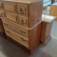 40"W 5-Drawer Tall Boy Dresser in Solid Wood