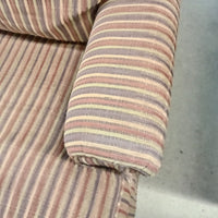 64"W Brown Stripped Love Seat