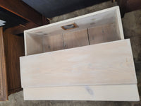 Heart Cut-Out White Washed Storage Chest