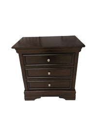 3-Drawer Dark Espresso Nightstand Dresser