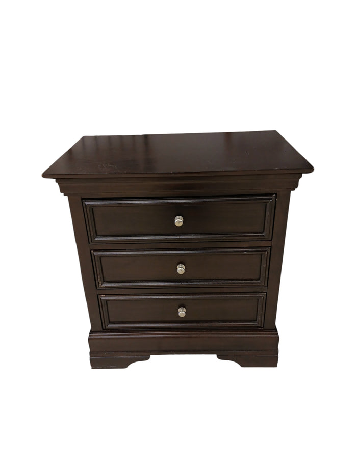 3-Drawer Dark Espresso Nightstand Dresser