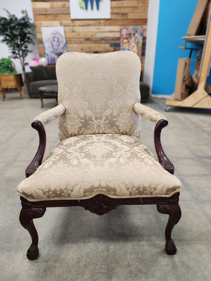 Vintage French Style Carved Armchair