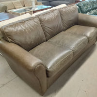 84"W 3-Seat in Sofa in Brown Leather