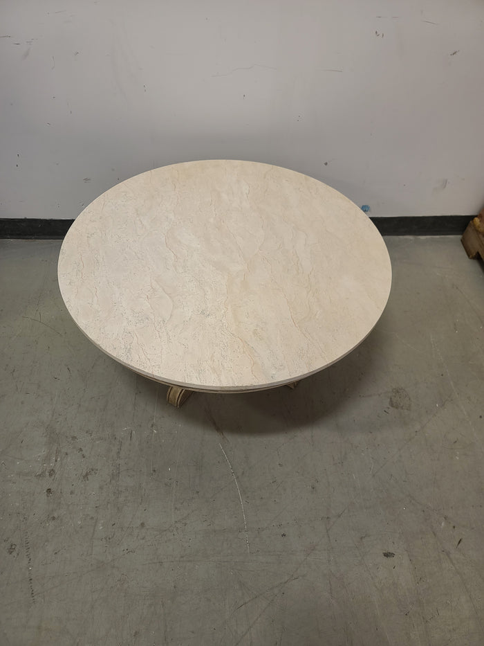 38" Circular Marble Coffee Table