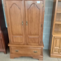 37"W Solid Wood Armoire