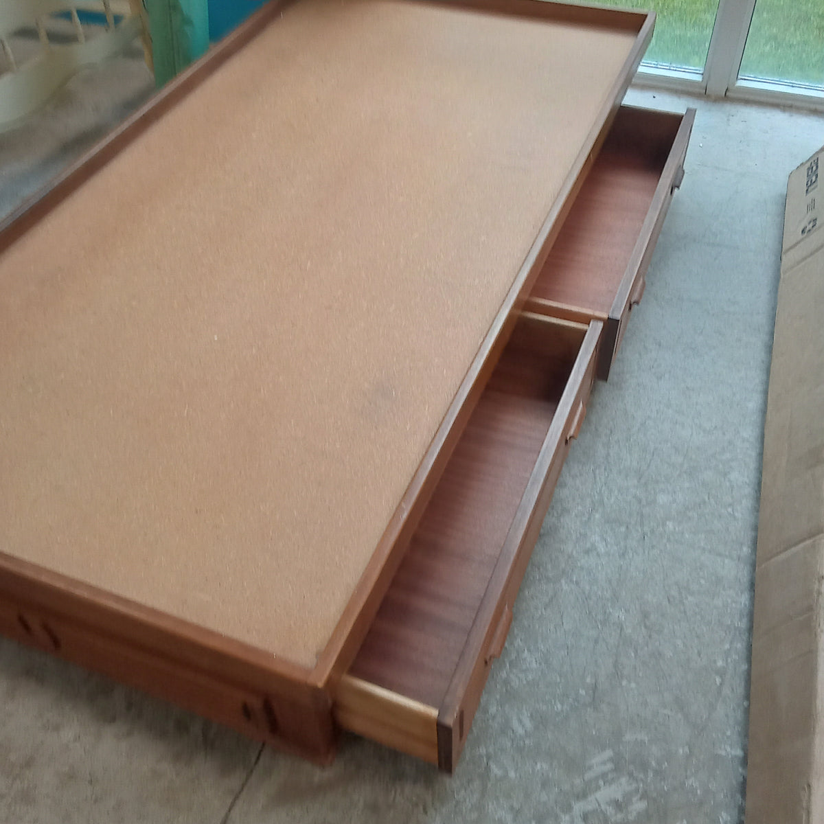 40"W Wooden Bed Frame with Storage - Twin