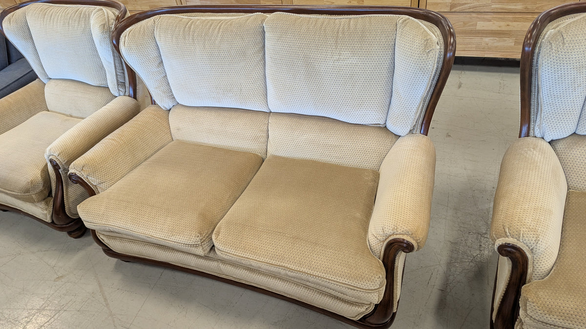 56"W Beige Loveseat