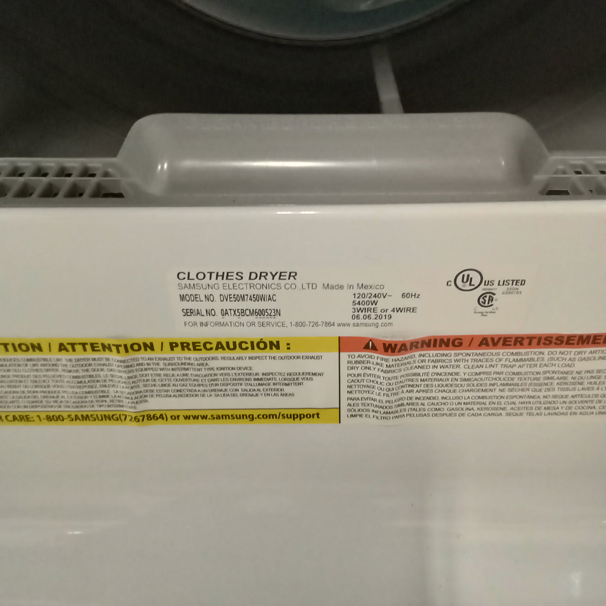 27"W Front Load Electric Dyer