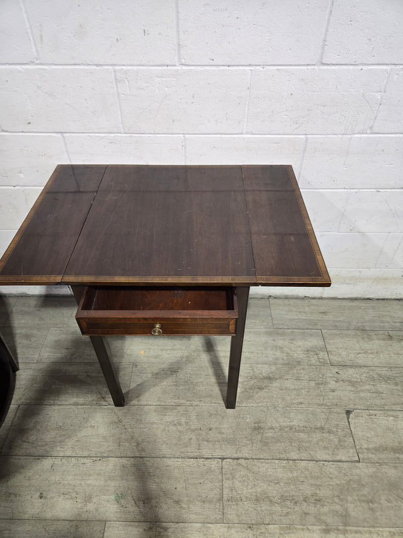 Drop-Leaf Single Drawer Table