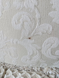 Classic Damask Rolled Arm Upholstered Loveseat Sofa W/Cushion