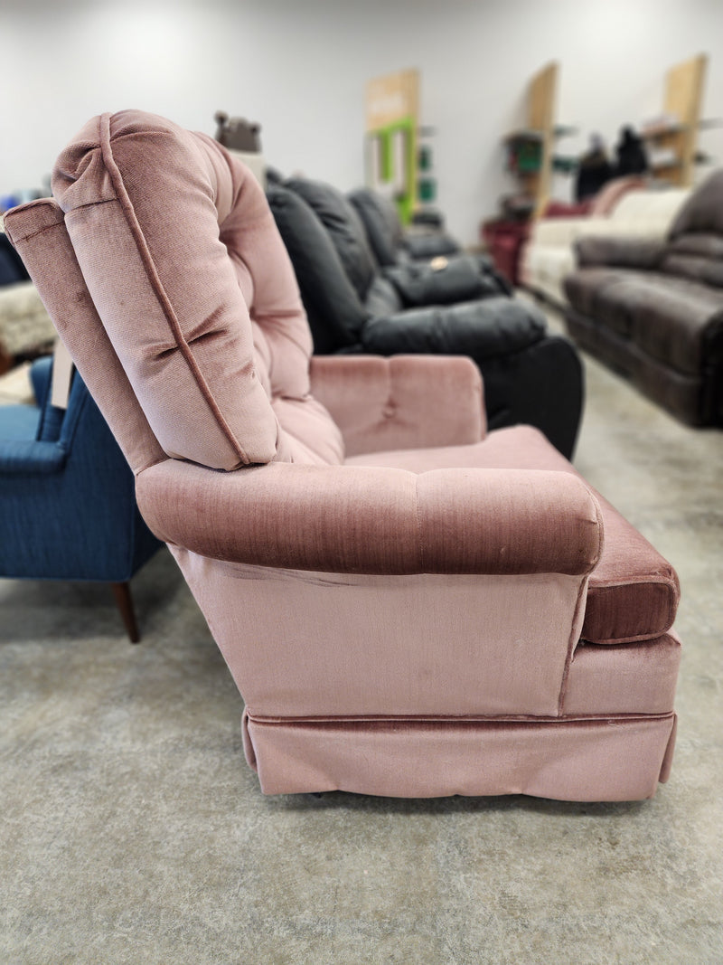 Dark Pink Swivel Armchair