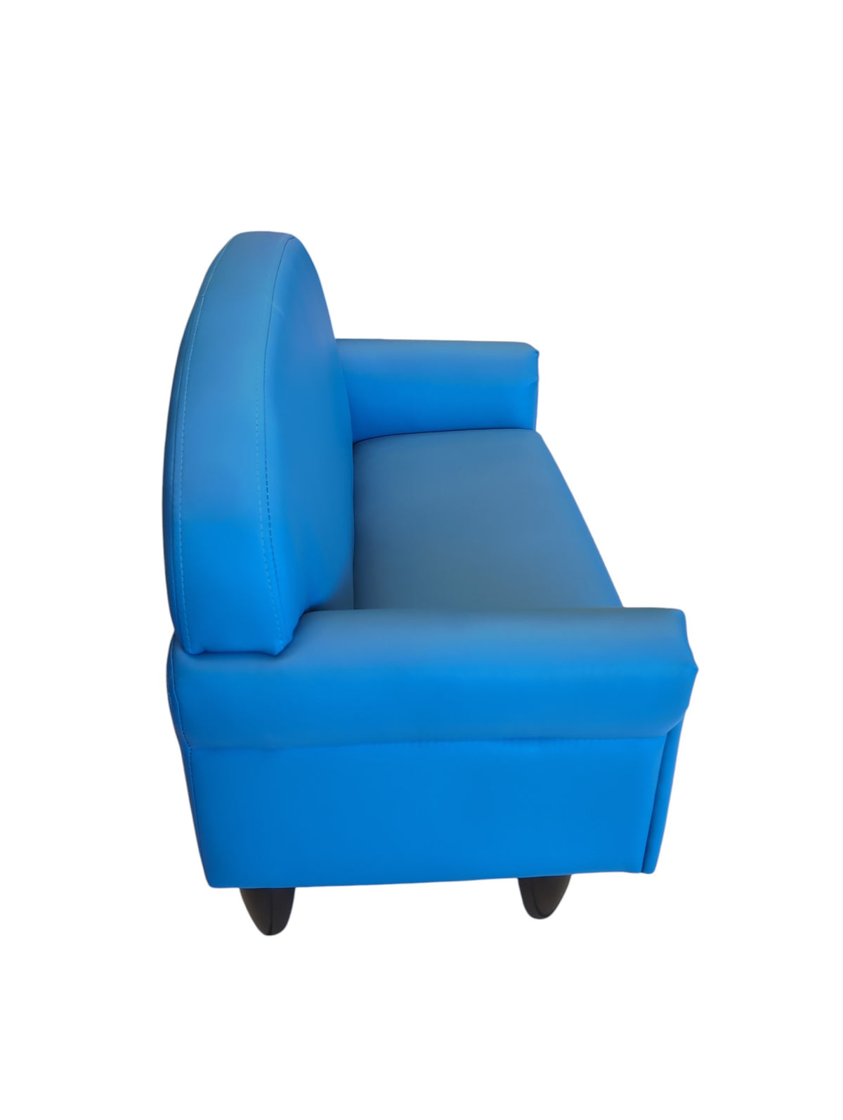 Children's Leather Sofa - Deep Water Blue