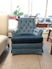 28"W Blue Accent Chair