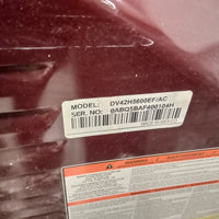 27"W Electric Front Load Dryer in Burgundy Finish