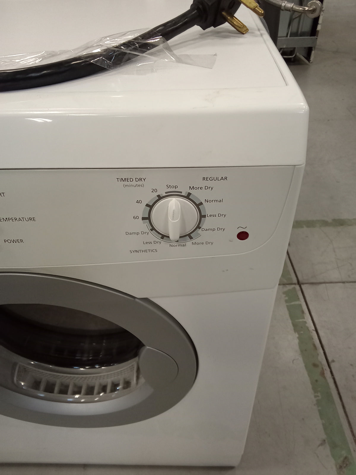 27"W Front Load Electric Dryer in White