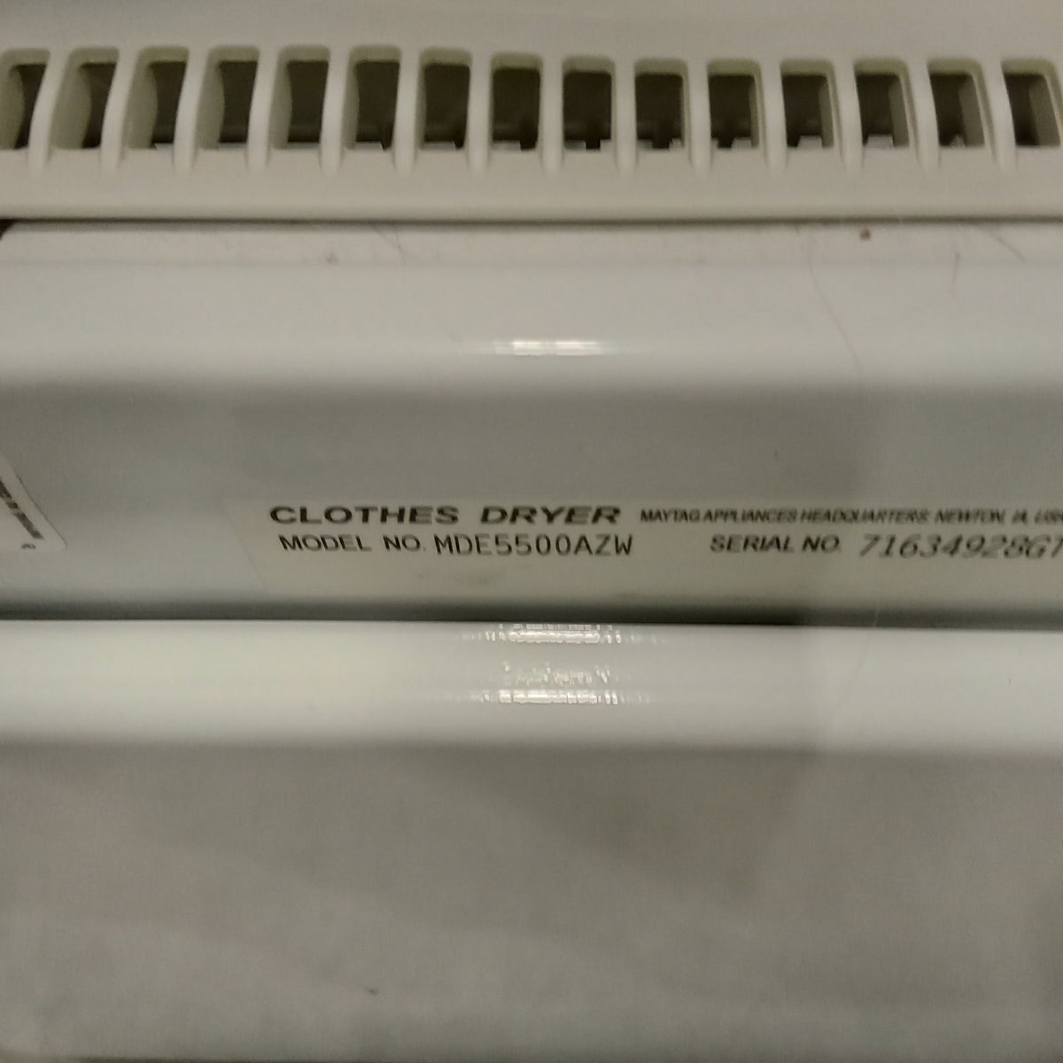 27"W White Front Load Electric Dryer
