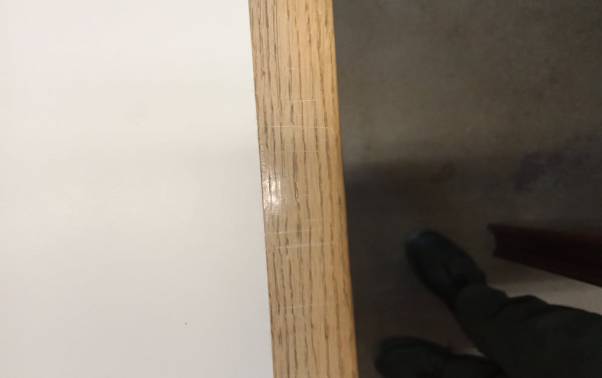 54"W White Kitchen Table with Wood Trim