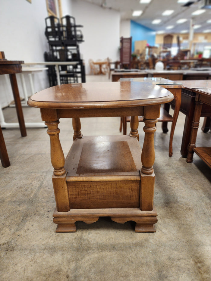 Maple Wooden Side Table with 1 Drawer