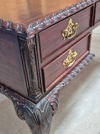 Chippendale Style Mahogany Executive Desk