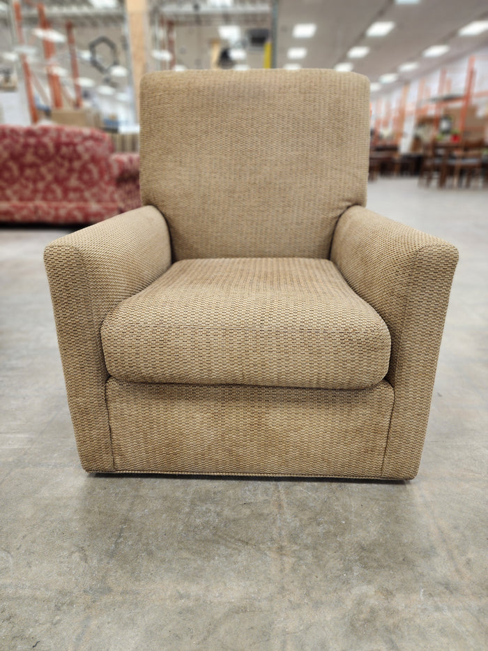 Dark Beige Swivel Armchair