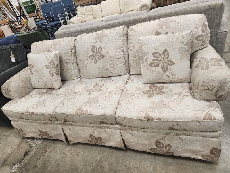 Beige Upholstered 3 Seater Sofa