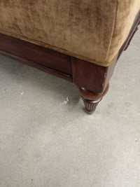 49"W Ottoman on Wooden Base