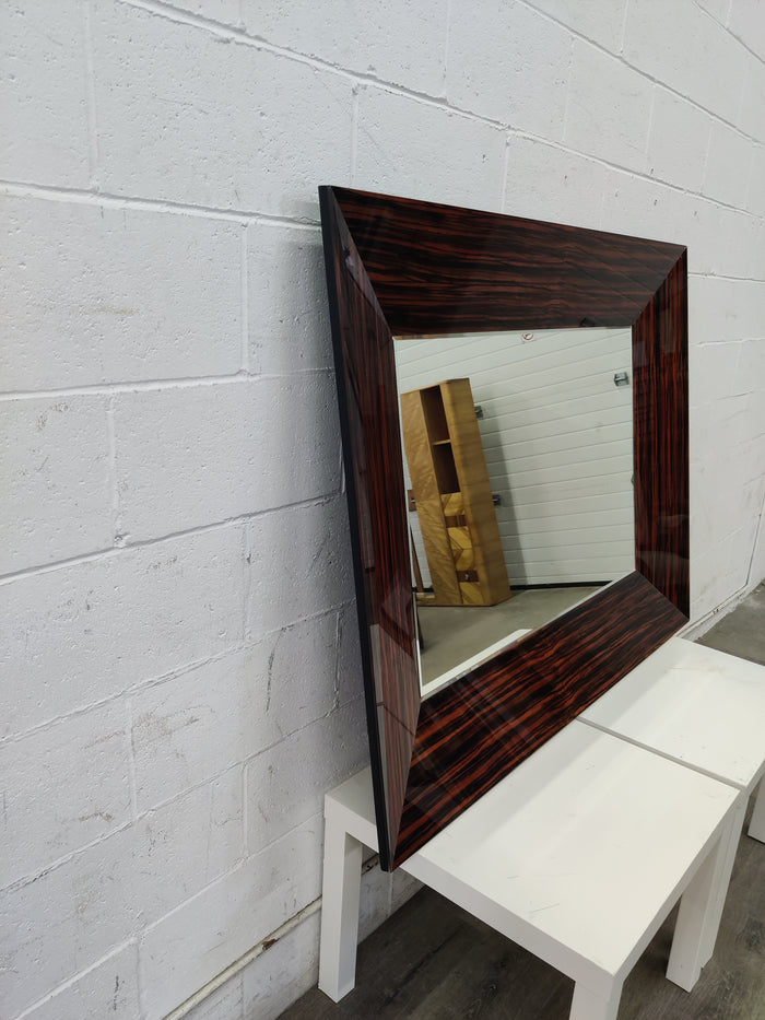Lacquered Finish Deep Beveled Mirror
