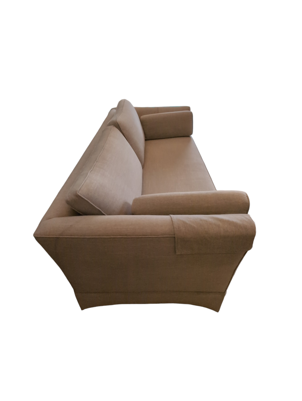 Beige Linen Upholstered Sofa