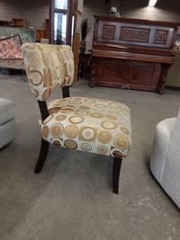 19"W Patterned Gold Accent Chair