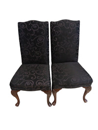 Damask Parsons' Dining Chairs - Pair