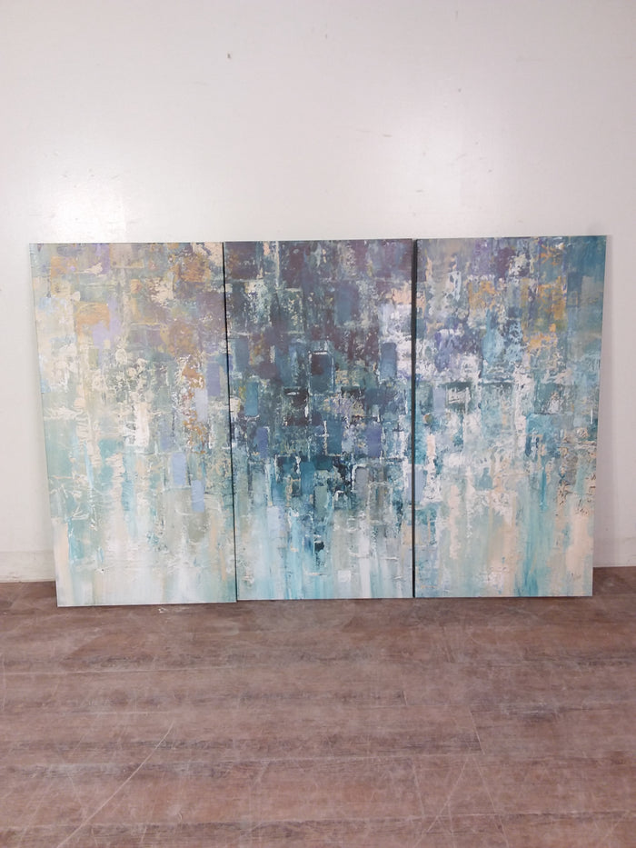 60" Wide 3 Panel Abstract Photo On Canvas