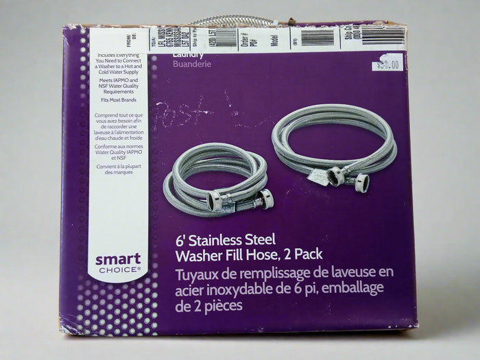 6' Stainless Steel Washer Fill Hose