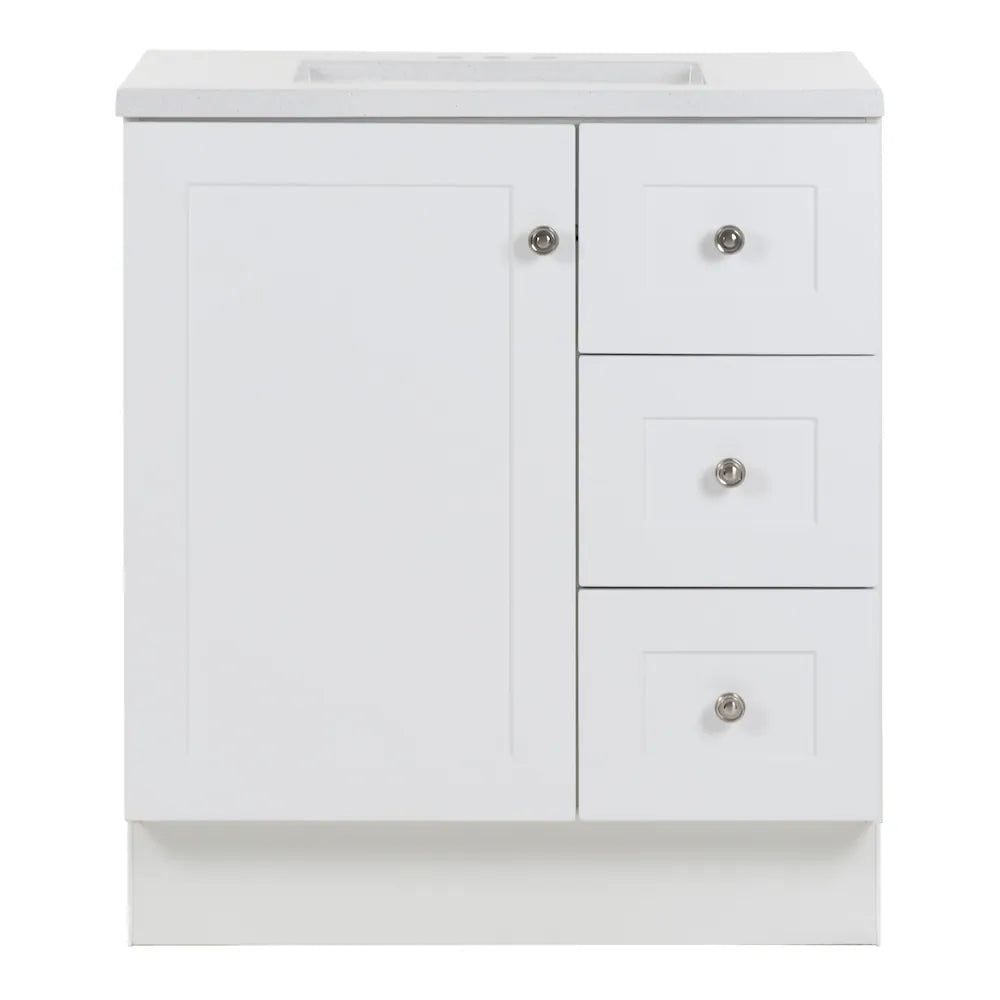 Glacier Bay Bannister 30" Bathroom Vanity With Marble Top