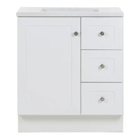 Glacier Bay Bannister 30" Bathroom Vanity With Marble Top