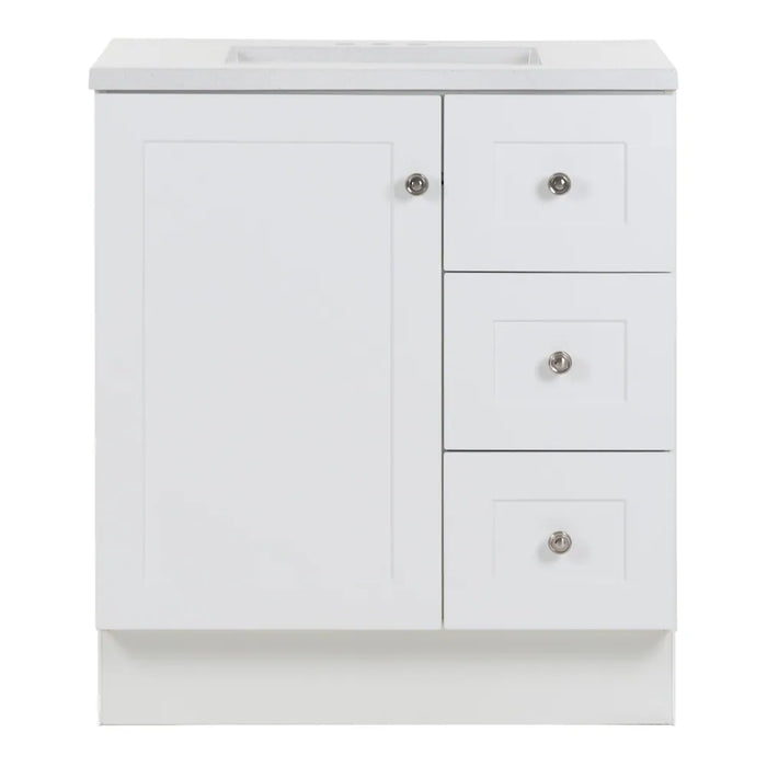Glacier Bay Bannister 30" Bathroom Vanity With Marble Top