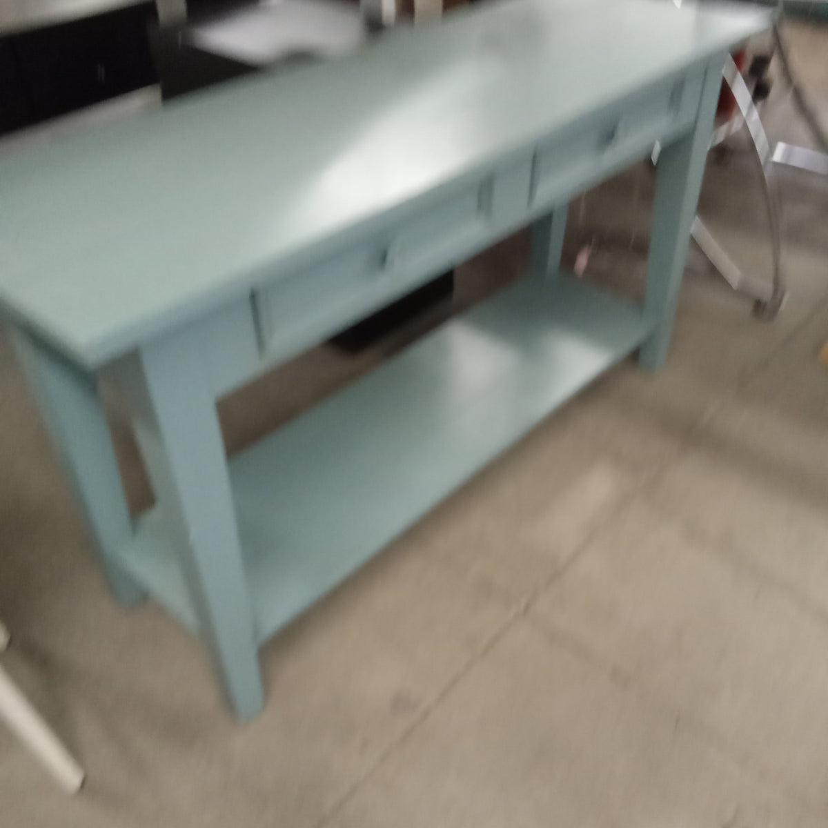 55.5"W Hall table with two drawers