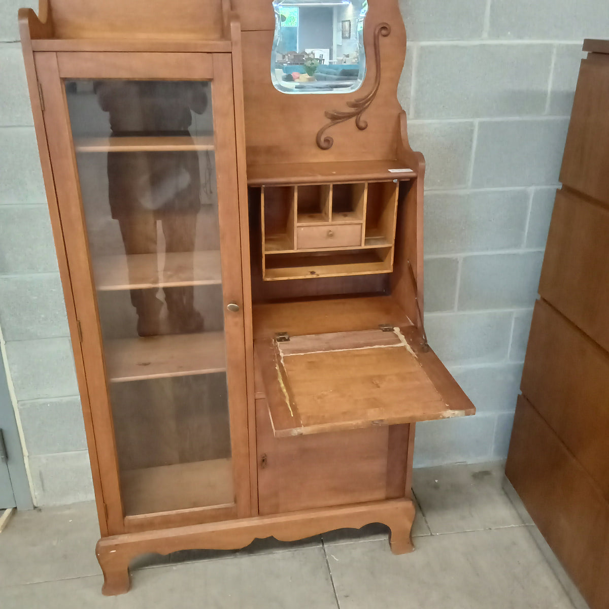 34"W Vintage Secretary's Desk
