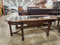 Walnut Wooden Coffee Table with Glass top