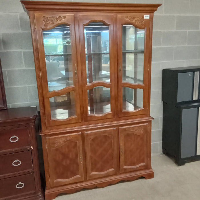 52"W 1-Piece China Cabinet with Glass Doors