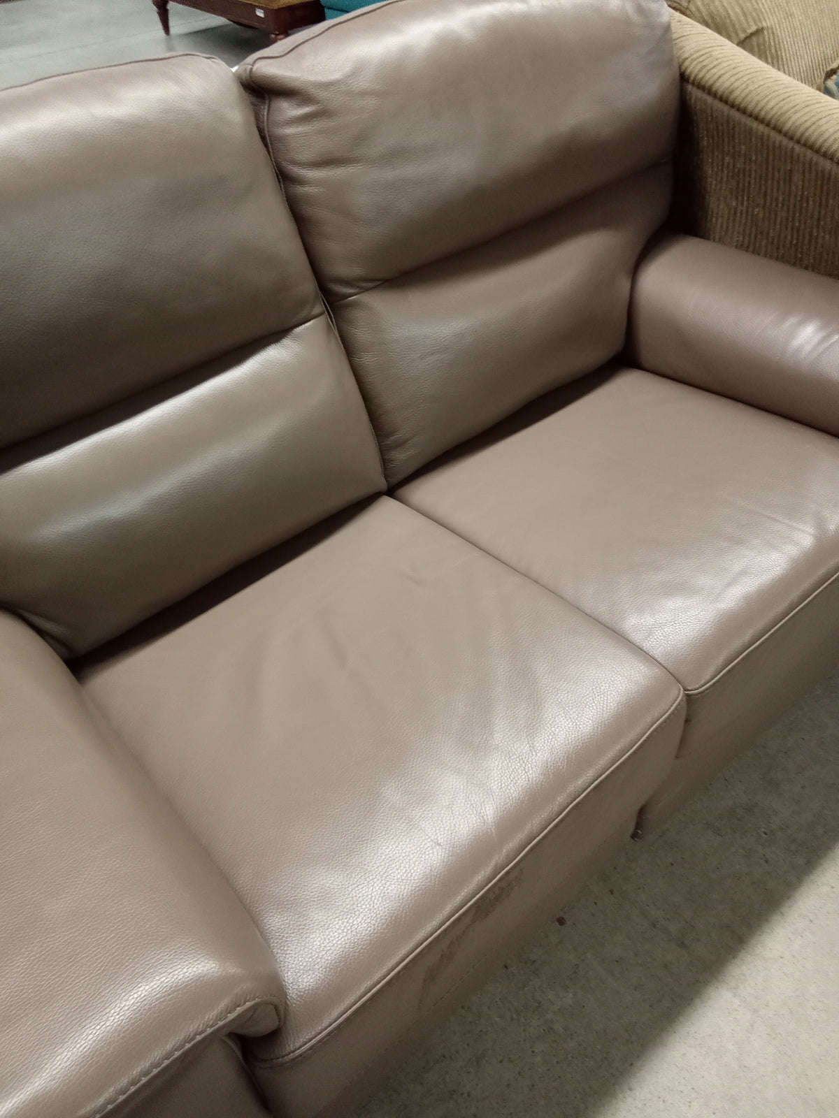 58"W 2-Seater Leather Power Recliner Sofa