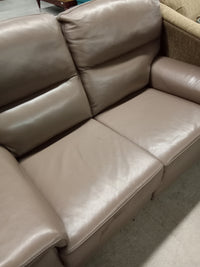 58"W 2-Seater Leather Power Recliner Sofa