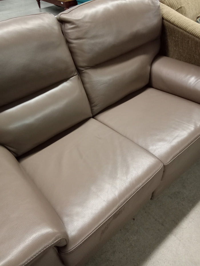 58"W 2-Seater Leather Power Recliner Sofa
