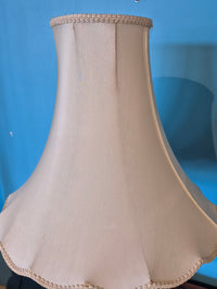 Vintage Pink Satin Glass with Gold Accents MCM Table Lamp