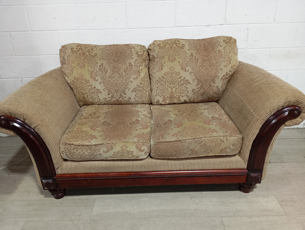 Damask-Style Two Seater Sofa