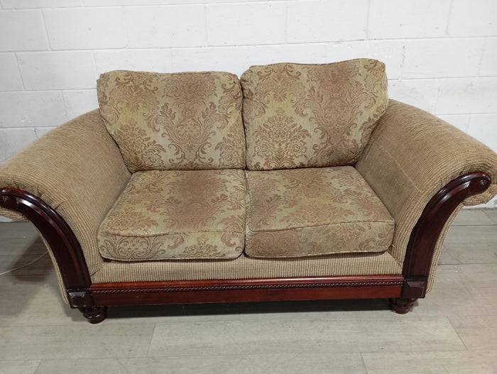 Damask-Style Two Seater Sofa