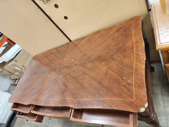 Classic Wooden Desk with 5 Drawers