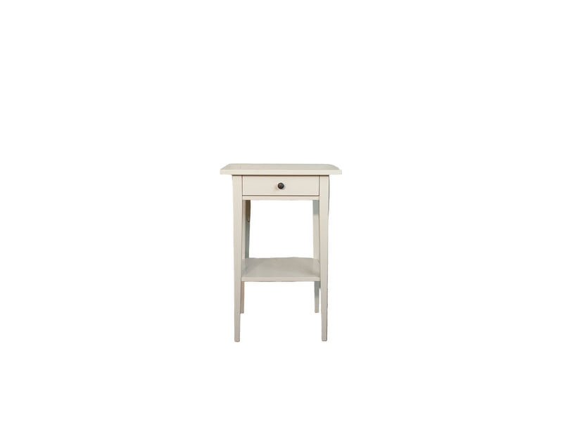 Traditional White Side Table