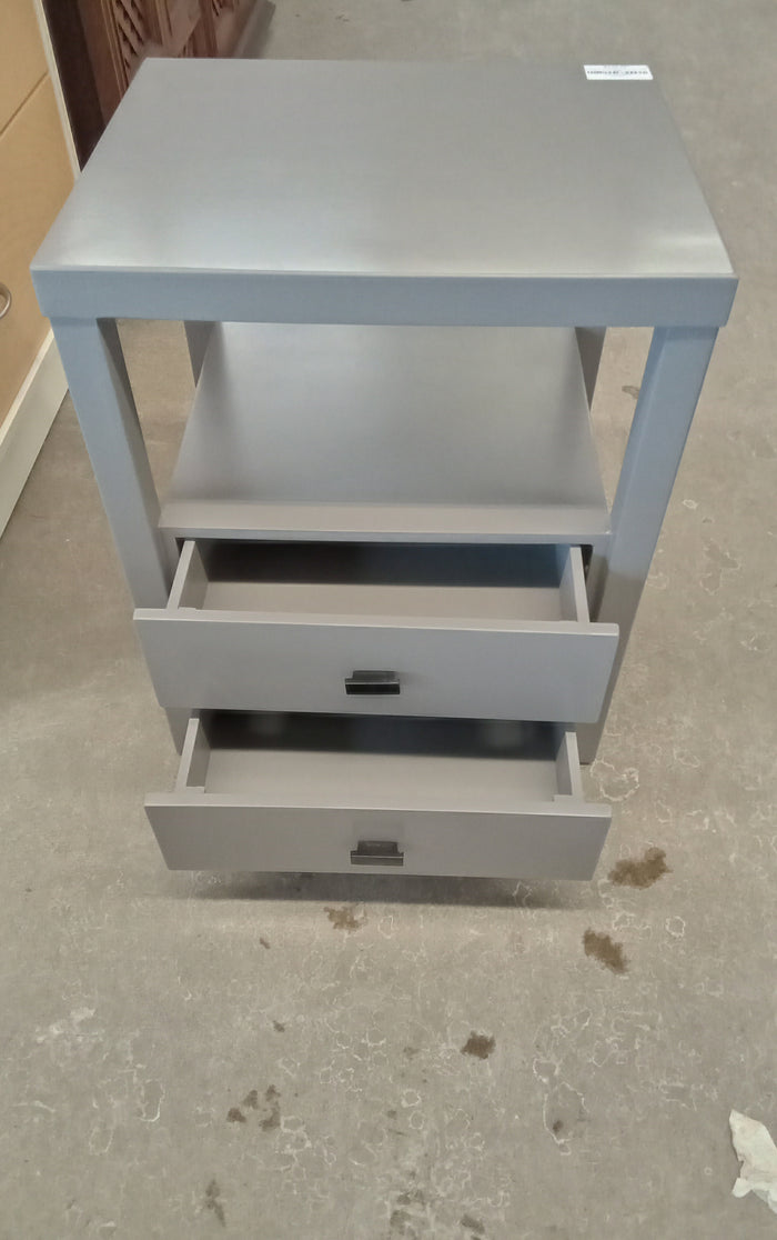 2-Drawer Hooper Wooden Accent Side Table