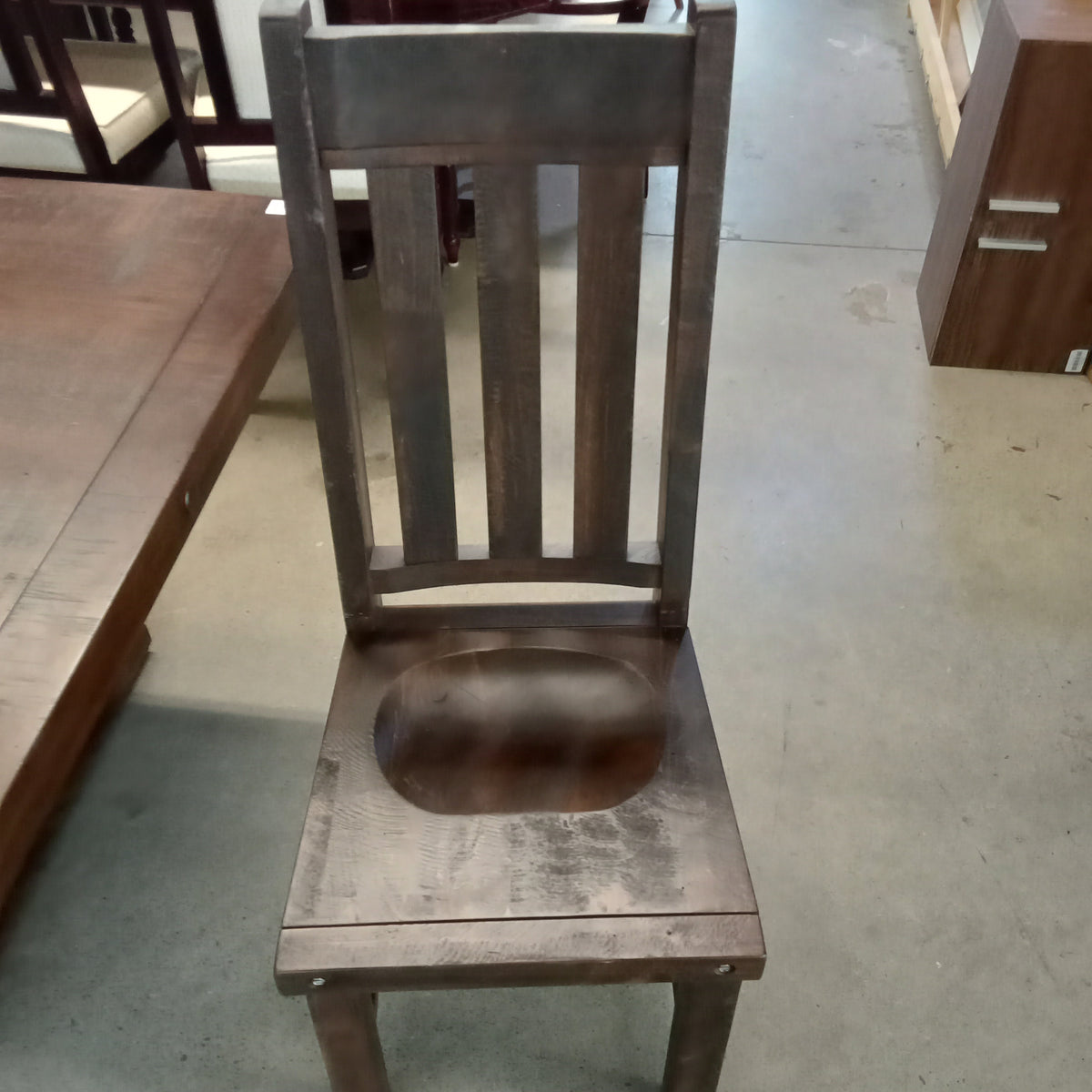 96"W Solid Wood Dining Table with Six Chairs